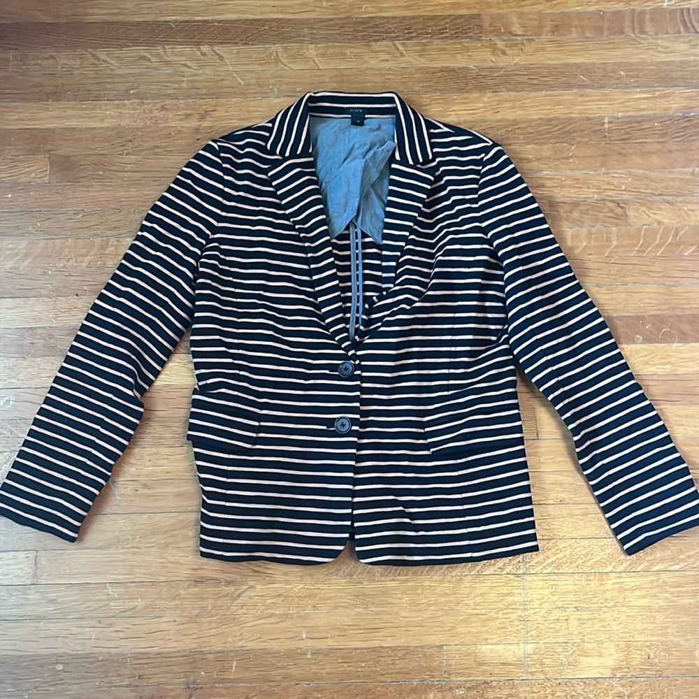J. Crew striped black and tan blazer in size extra small